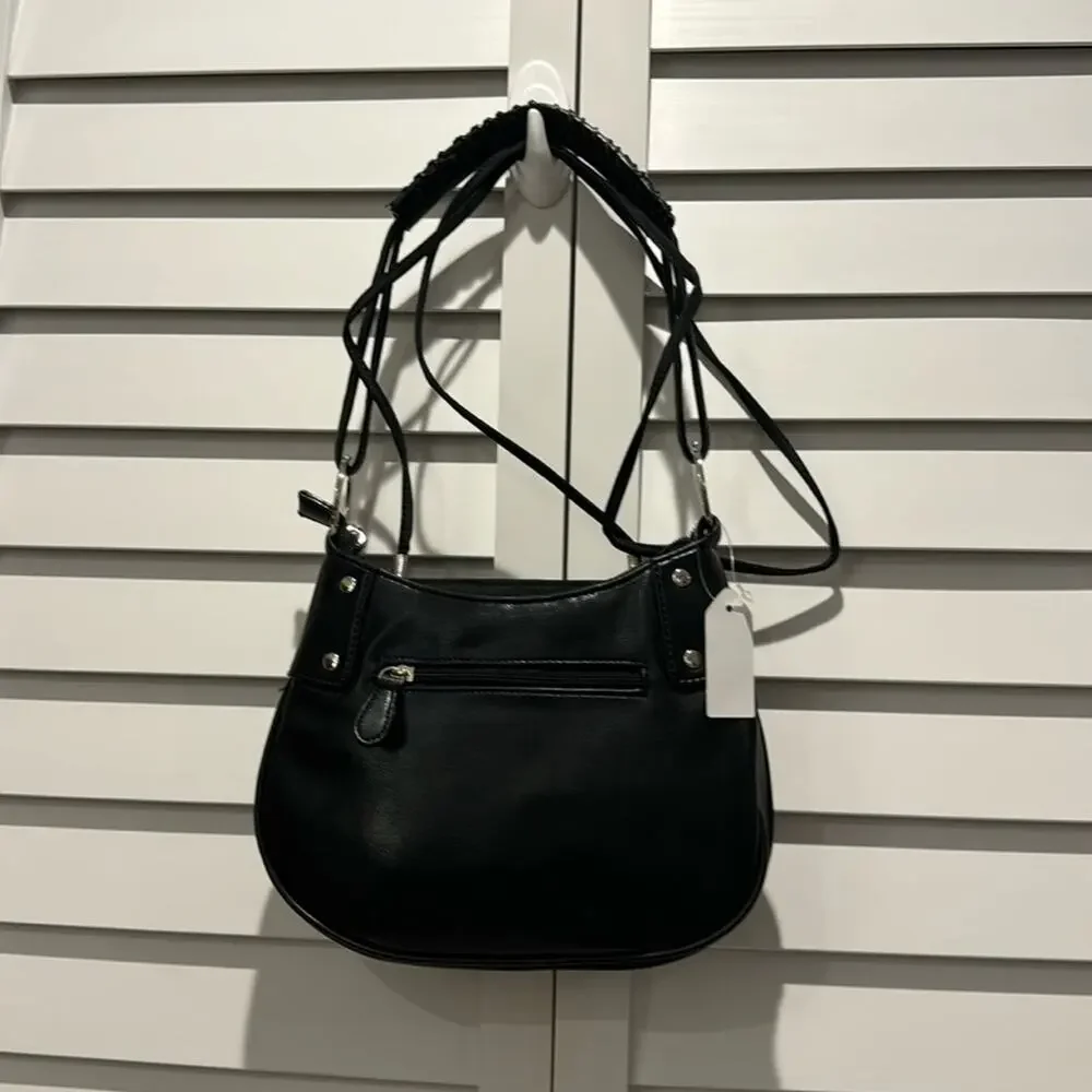 Non branded NWT Combo Shoulder and Crossbody Bag in black. - Picture 1 of 12